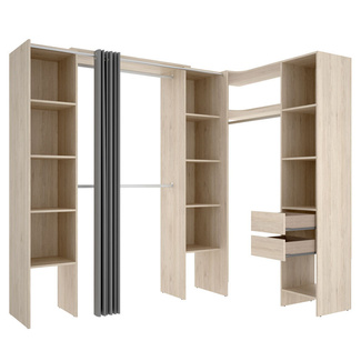 Armario Vestidor Suit Rinconero 3 Columnas 2 Cajones 