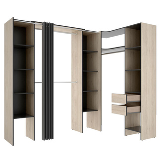 Armario Vestidor Suit Rinconero 3 Columnas 2 Cajones 