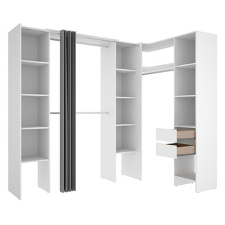 Armario Vestidor Suit Rinconero 3 Columnas 2 Cajones 