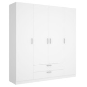 Armario Maxi Blanco 4 Puertas 2 Cajones 