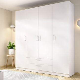 Armario Maxi Blanco 4 Puertas 2 Cajones 