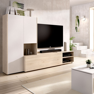 Conjunto Salón Kei Natural Blanco