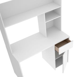 Mesa Escritorio Bali con Altillo Blanco 