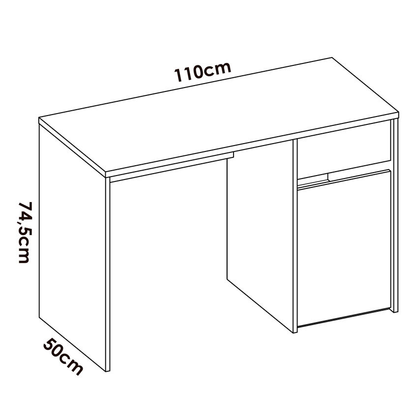 Mesa Escritorio Bali Blanco 