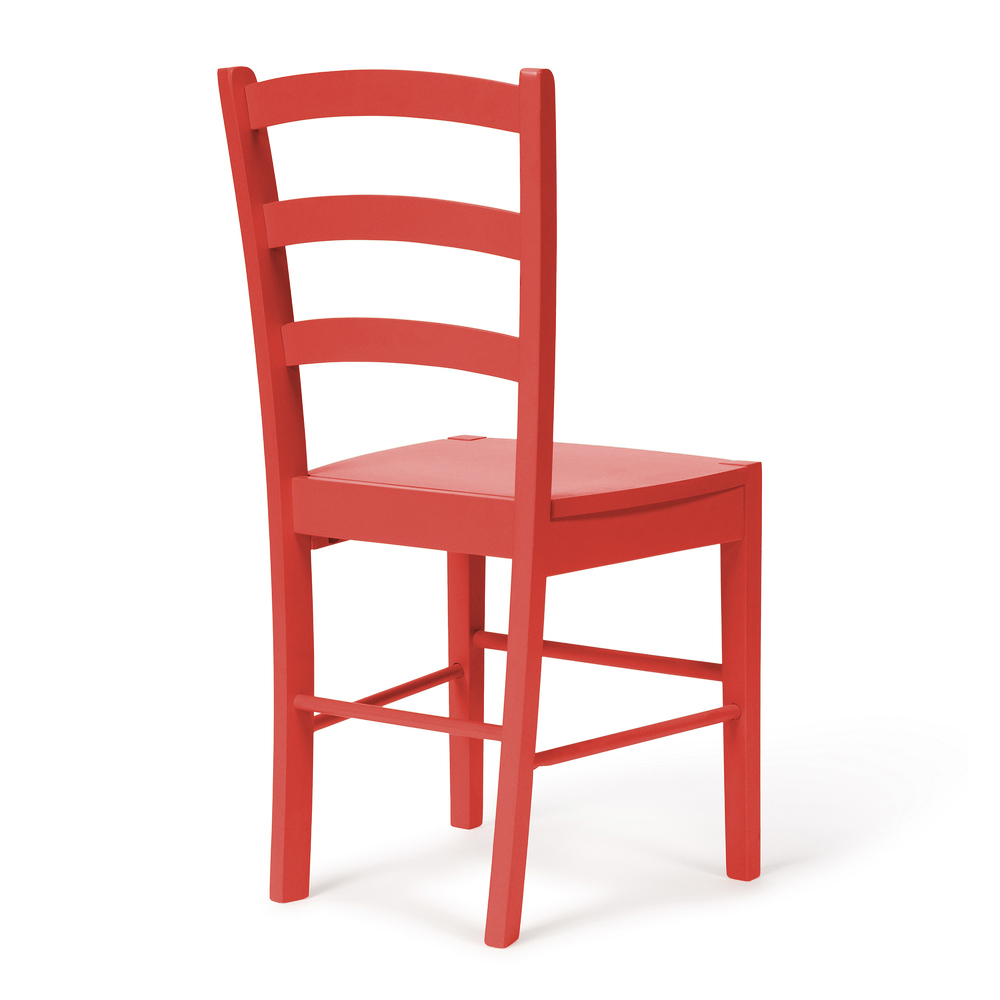 Pack Sillas en Madera Lacada en Rojo Vivo 39 x 42 x 85 cm  