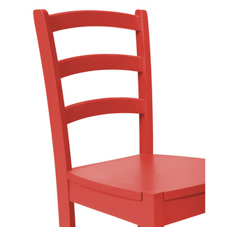 Pack Sillas en Madera Lacada en Rojo Vivo 39 x 42 x 85 cm  