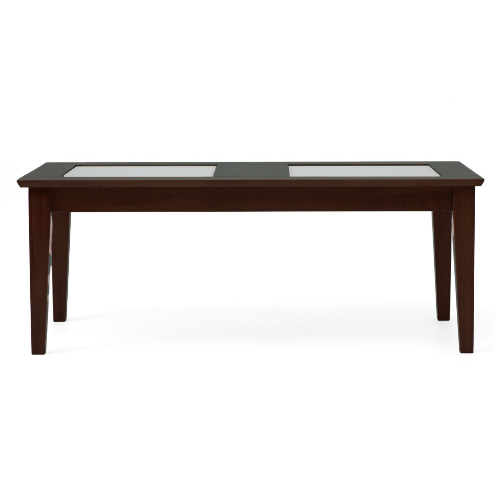 Mesa de Centro Estilo Contemporáneo 120x60x46 en Maderas Naturales Wengué  