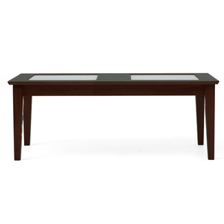 Mesa de Centro Estilo Contemporáneo 120x60x46 en Maderas Naturales Wengué  
