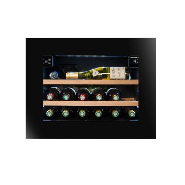 Vinoteca negra encastrable columna Avintage 21 botellas AVI45PLATINUM 