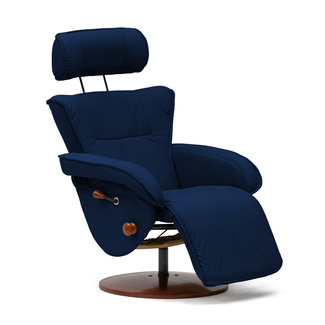 Sillón de Relax Kemi Reclinable Polipiel Azul Marino 