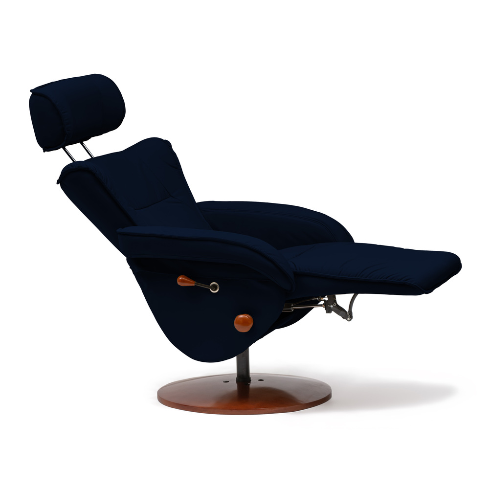 Sillón de Relax Kemi Reclinable Polipiel Azul Marino 