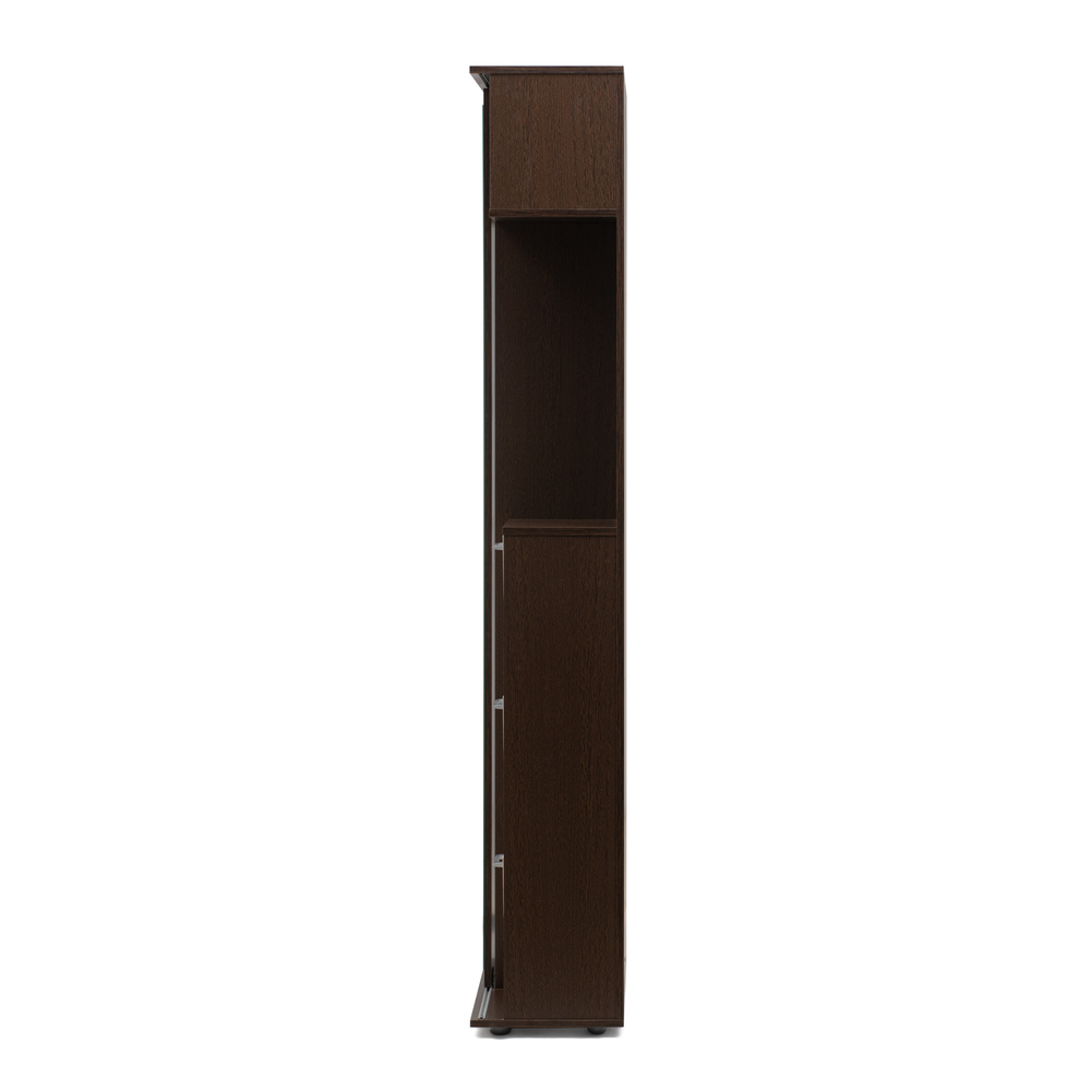 Mueble de Entrada, Armario Recibidor, Colgador Espejo y Zapatero Blanco y Wengué 