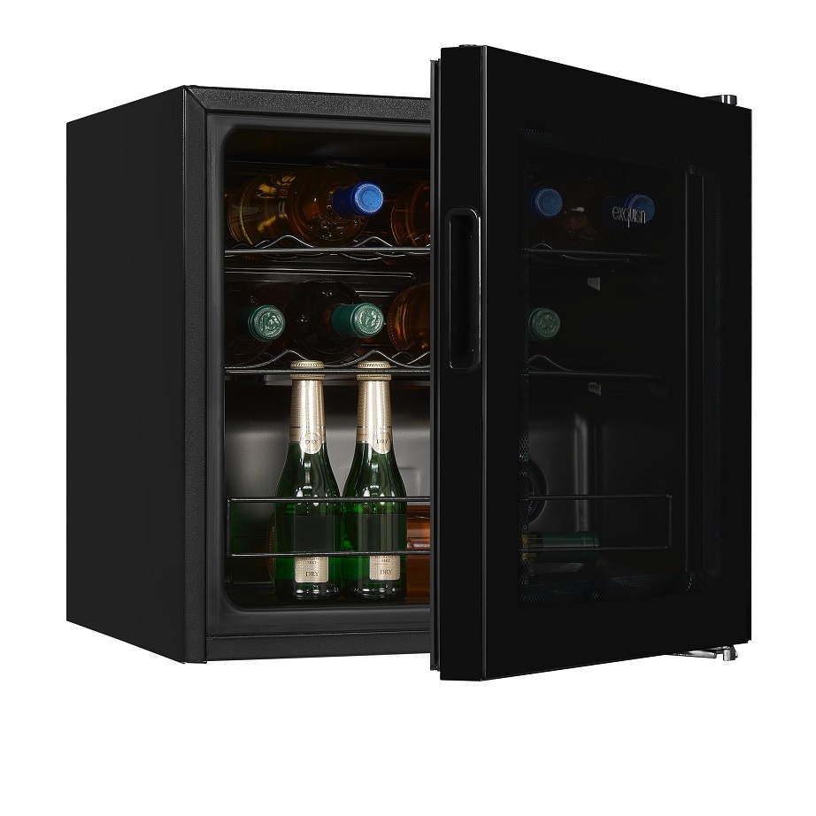 Vinoteca negra compresor 12 botellas WS1-12 Exquisit 