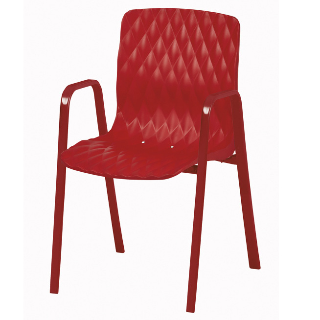 Sillón Apilable Armazón de Tubo Oval Acerado Ref.M2208