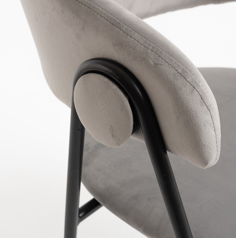 Silla Huldi Black de Terciopelo