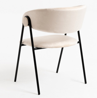 Silla Huldi Black de Terciopelo