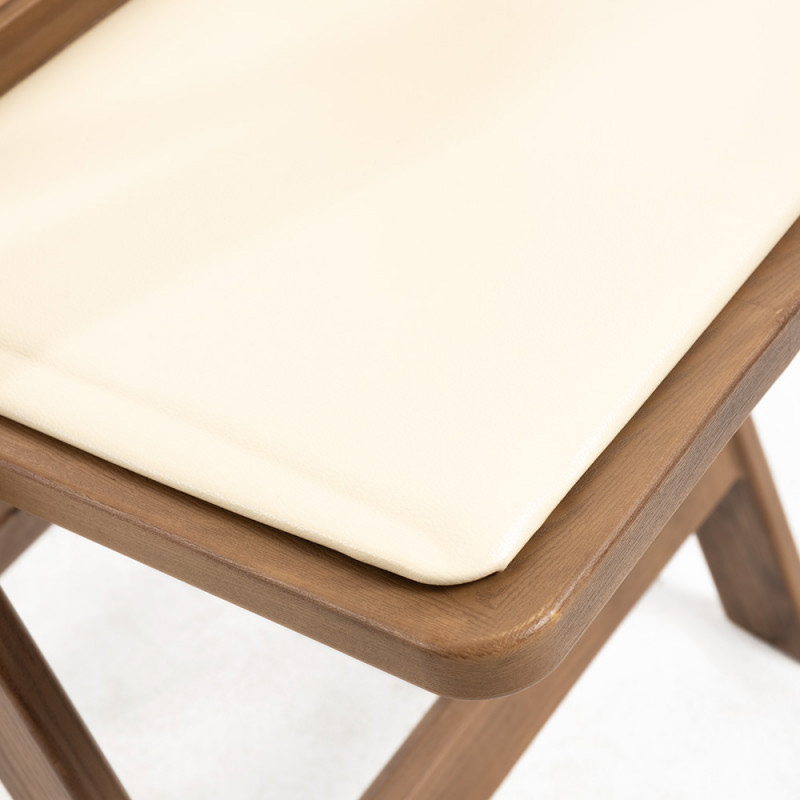 Pack 4 Sillas Laga Plegables con Cojín Efecto Madera