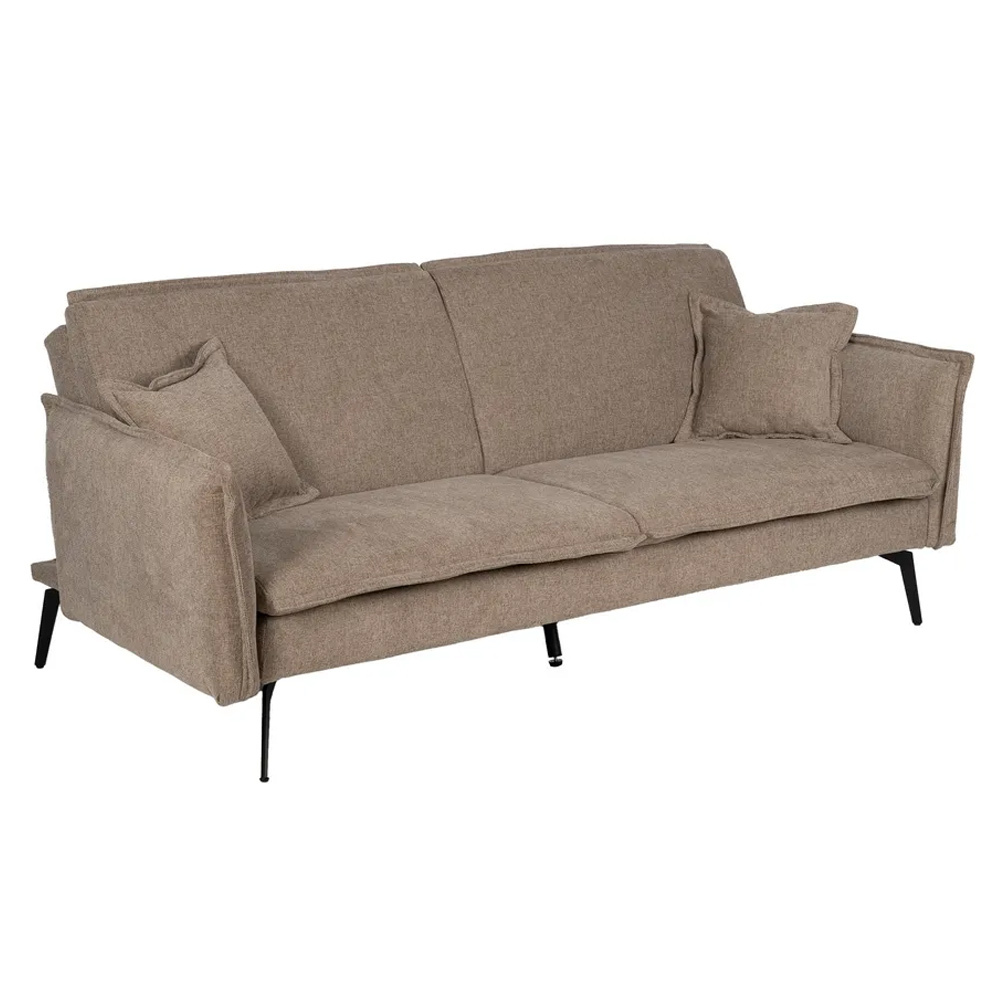 Sofá Cama Tejido de Lino y Estructura de Madera 106 x 214 x 84 cm 