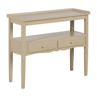 Consola de Madera DM Crema 2 Cajones 33 x 90 x 75 cm 