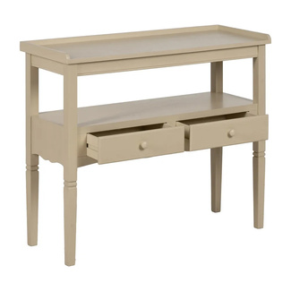 Consola de Madera DM Crema 2 Cajones 33 x 90 x 75 cm 