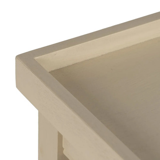 Consola de Madera DM Crema 2 Cajones 33 x 90 x 75 cm 