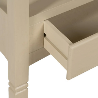 Consola de Madera DM Crema 2 Cajones 33 x 90 x 75 cm 