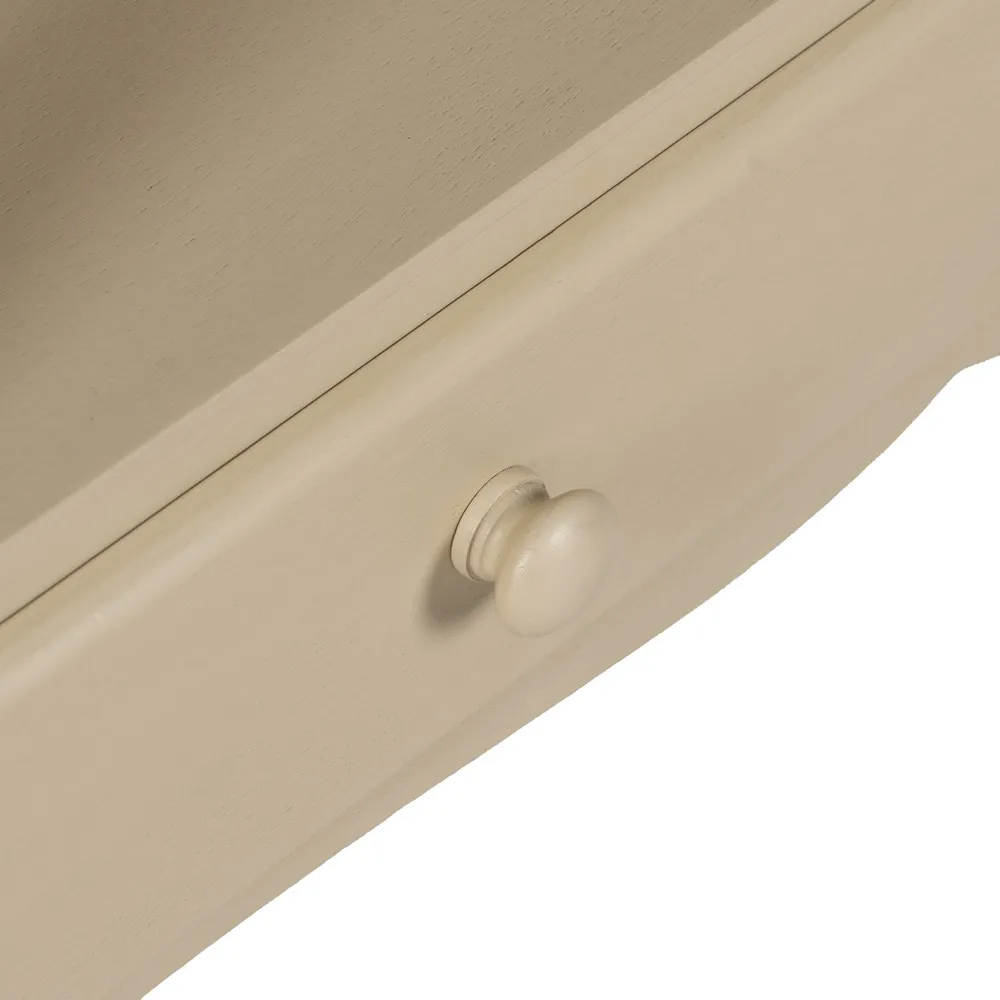 Consola de Madera DM Crema 2 Cajones 33 x 90 x 75 cm 