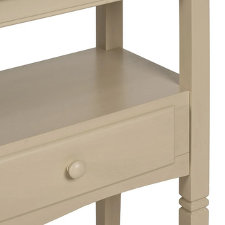 Consola de Madera DM Crema 2 Cajones 33 x 90 x 75 cm 