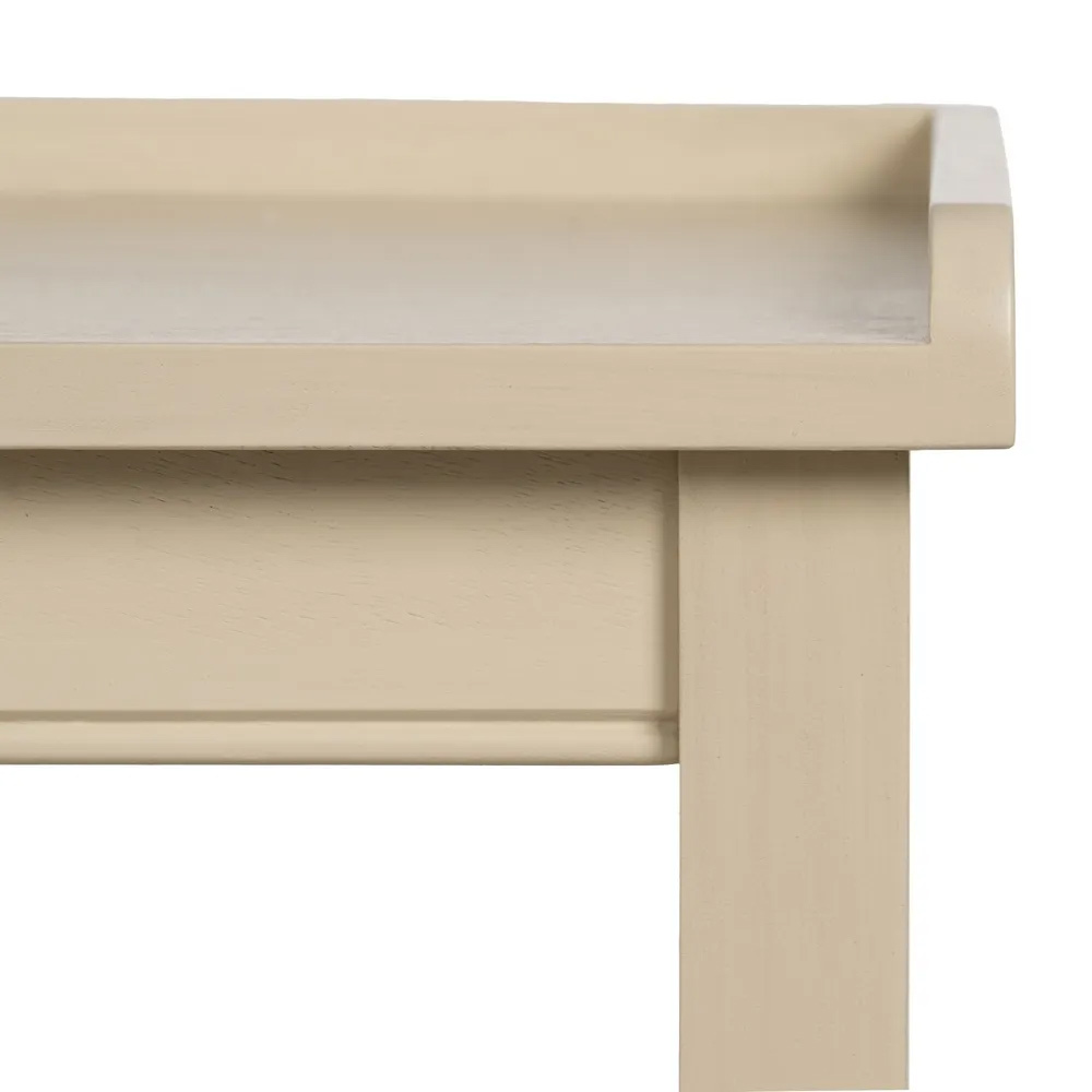 Consola de Madera DM Crema 2 Cajones 33 x 90 x 75 cm 