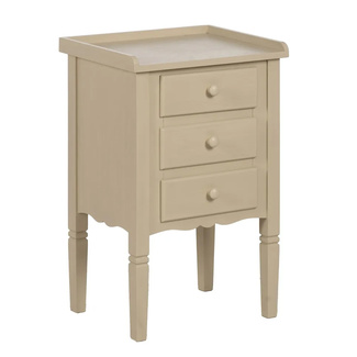 Mesita de Noche de Madera 3 Cajones 33 x 43 x 66 cm 