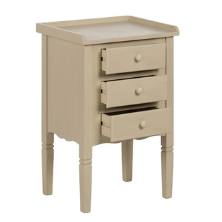 Mesita de Noche de Madera 3 Cajones 33 x 43 x 66 cm 