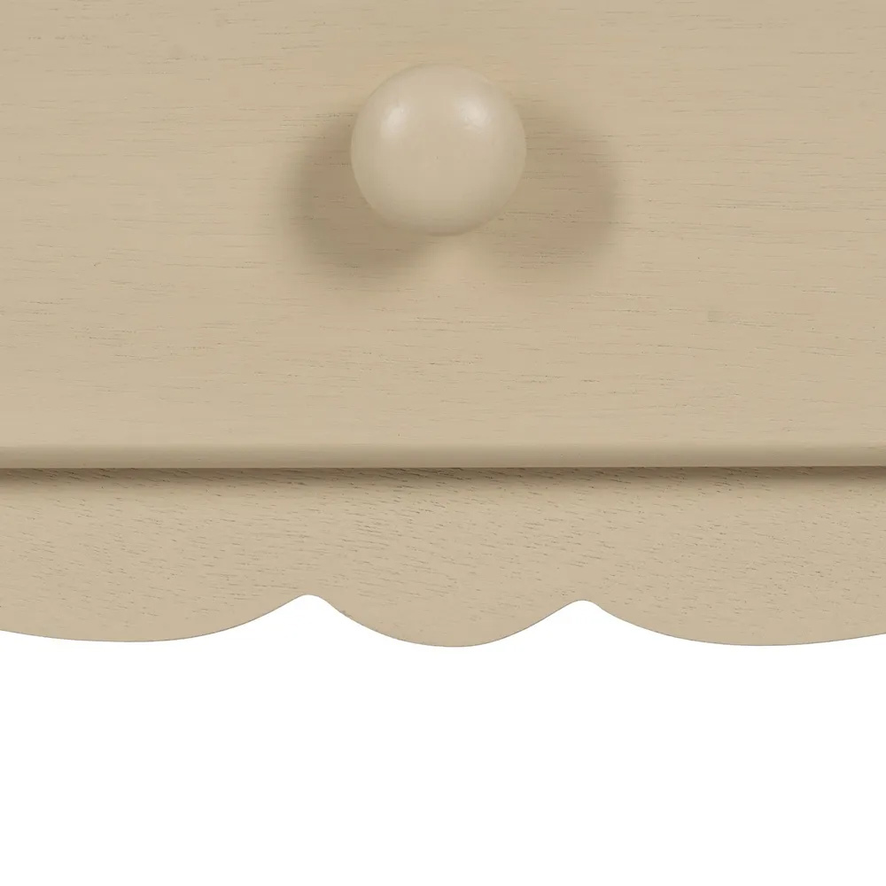 Mesita de Noche de Madera 3 Cajones 33 x 43 x 66 cm 