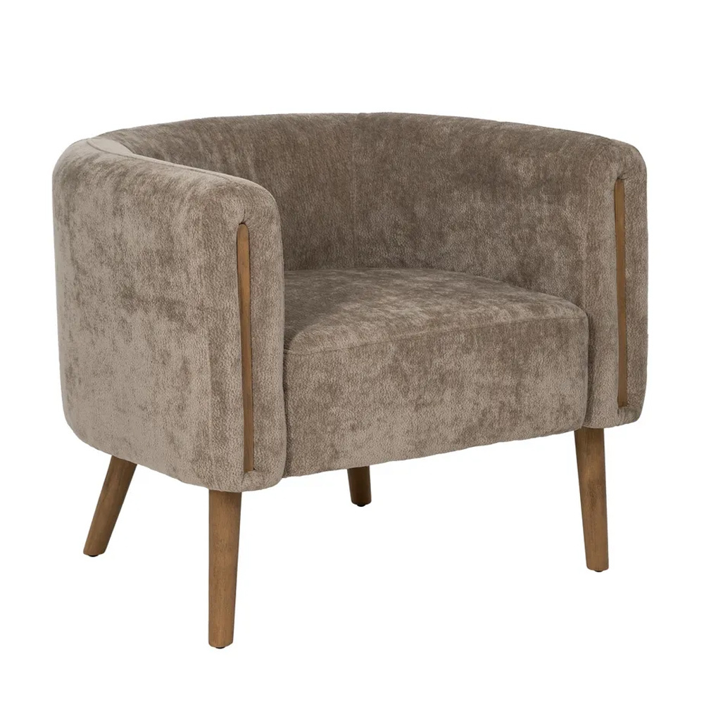 Sillón de Madera de Abedul y Tapizado de Poliéster 73 x 73 x 68 cm 