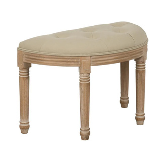 Banqueta de Madera de Caucho Beige 36 x 70 x 48 cm 