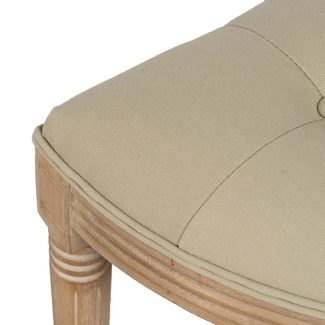 Banqueta de Madera de Caucho Beige 36 x 70 x 48 cm 