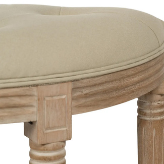 Banqueta de Madera de Caucho Beige 36 x 70 x 48 cm 