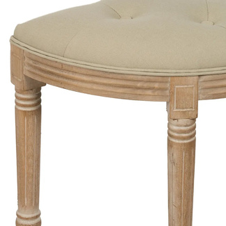 Banqueta de Madera de Caucho Beige 36 x 70 x 48 cm 