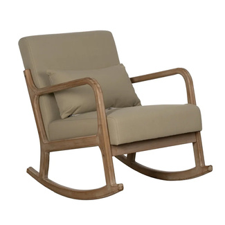 Mecedora de Madera de Caucho 88 x 66 x 80 cm 