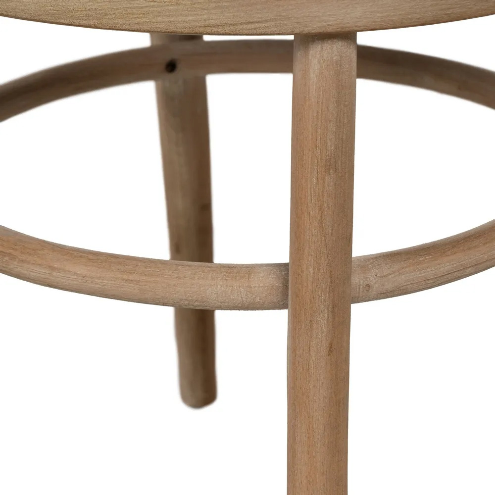 Silla de Madera de Caucho Asiento de Tejido 41 x 41 x 89 cm 