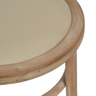 Silla de Madera de Caucho Asiento de Tejido 41 x 41 x 89 cm 