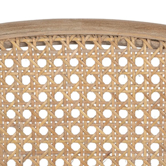 Silla de Madera de Caucho Asiento de Tejido 41 x 41 x 89 cm 