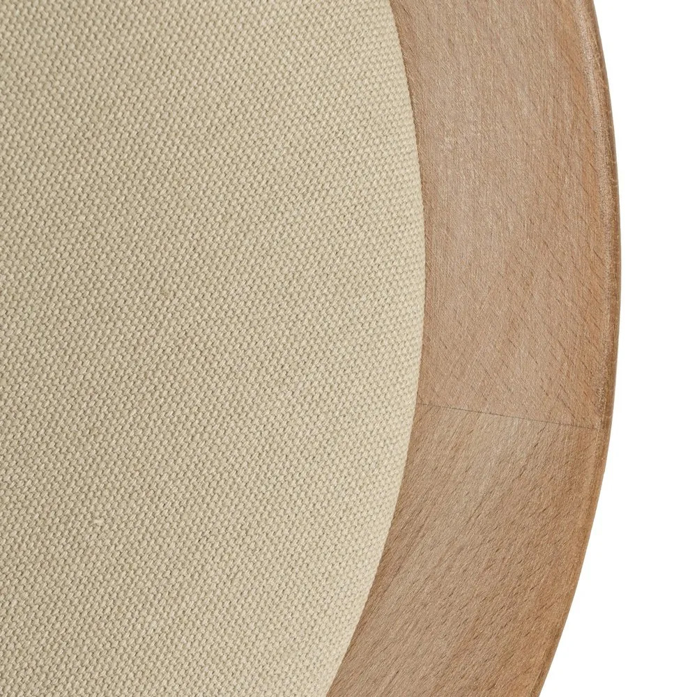 Silla de Madera de Caucho Asiento de Tejido 41 x 41 x 89 cm 