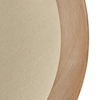 Silla de Madera de Caucho Asiento de Tejido 41 x 41 x 89 cm 