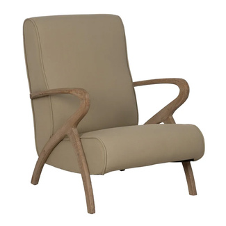 Sillón de Madera de Caucho Natural 55 x 57 x 85 cm 