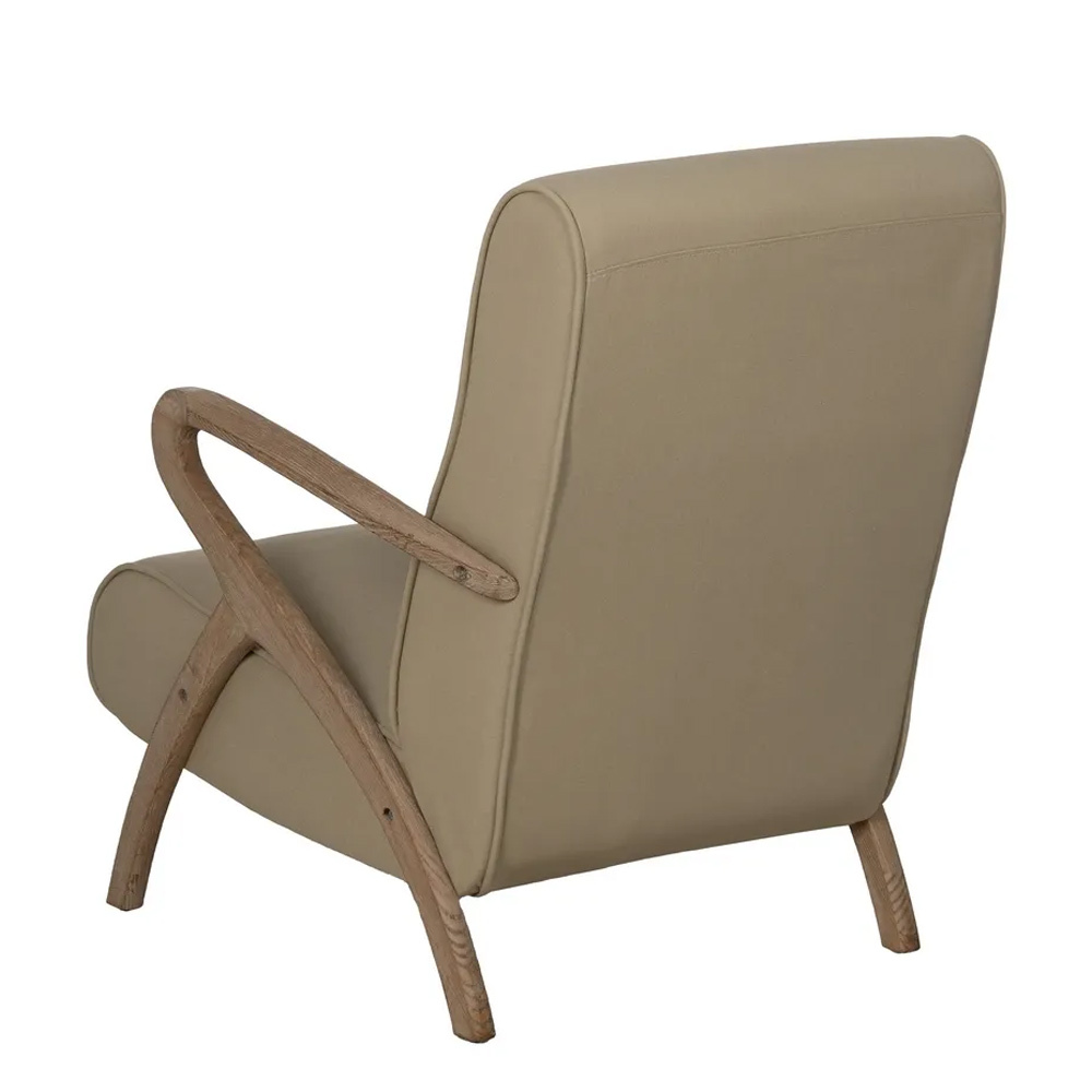 Sillón de Madera de Caucho Natural 55 x 57 x 85 cm 