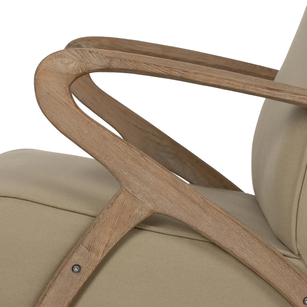 Sillón de Madera de Caucho Natural 55 x 57 x 85 cm 