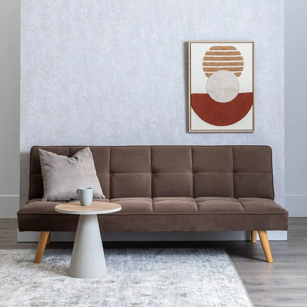 Sofá Cama Madera de Eucalipto y Poliéster 84 x 175 x 73 cm 
