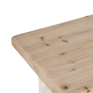 Consola de Madera de Abeto Blanco Natural 40 x 120 x 80 cm 
