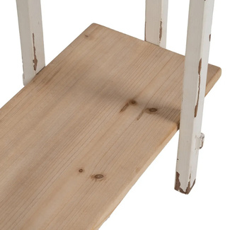 Consola de Madera de Abeto Blanco Natural 40 x 120 x 80 cm 