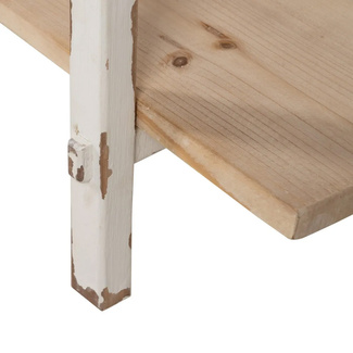 Consola de Madera de Abeto Blanco Natural 40 x 120 x 80 cm 